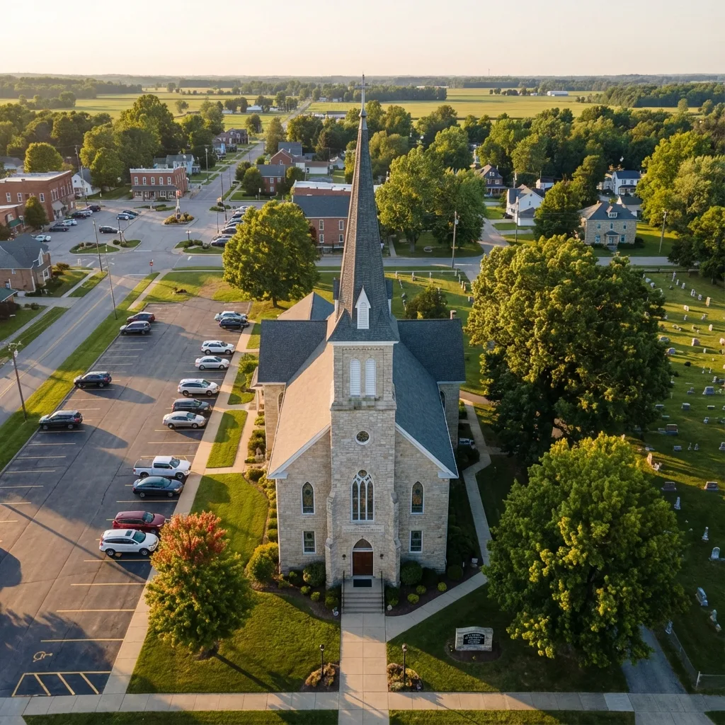Before: Land parcel original drone photo - flat, washed out, low contrast